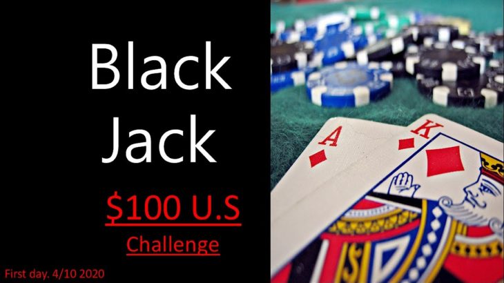 BLACKJACK $100 Challenge ブラックジャック　100ドルチャレンジ