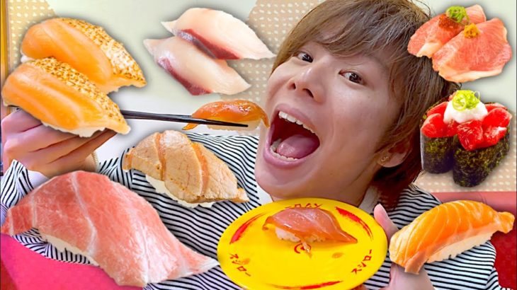 寿司対決🔥お寿司カードゲーム⁉️勝った人しか食べれません‼️１００均 スシロー ポーカー🔥【100円寿司/大食い】