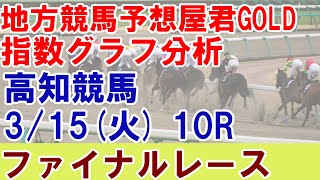 3/15(火) 高知競馬《ファイナルレース》 10R -最後に能力偏差値公開【地方競馬 指数グラフ・予想・攻略】