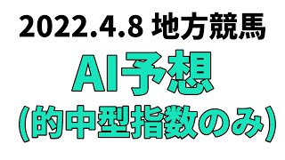 【東海桜花賞】地方競馬予想 2022年4月8日【AI予想】