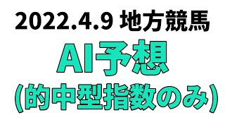 【仙台屋桜特別】地方競馬予想 2022年4月9日【AI予想】