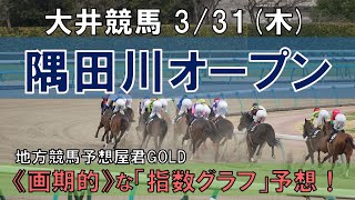 大井競馬【隅田川オープン】3/31(木) 11R《地方競馬 指数グラフ・予想・攻略》