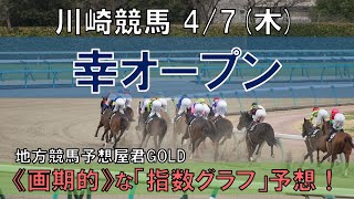 川崎競馬【幸オープン】4/7(木) 11R《地方競馬 指数グラフ・予想・攻略》