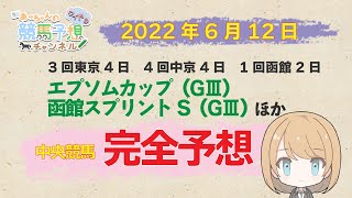 【JRA】6月12日中央競馬　東京・中京・函館　全レース無料完全予想